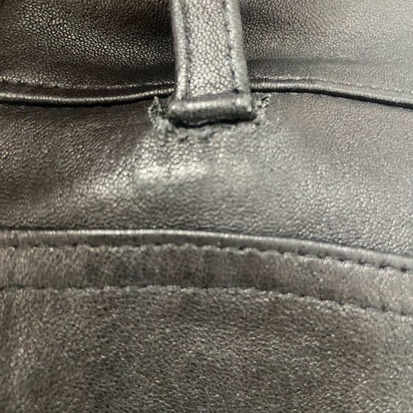 Vince Black Lambskin Leather Pants Size 2 - Picture 5 of 5